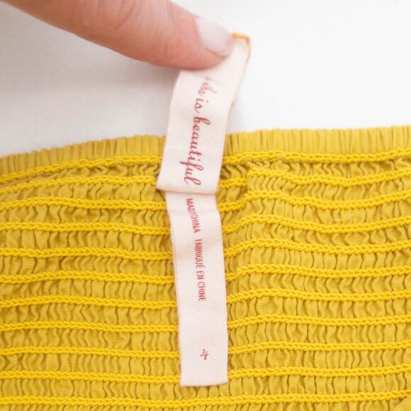 Maeve Anthropologie Hues Color Block Strapless Summer Dress Size 4 - Picture 8 of 12